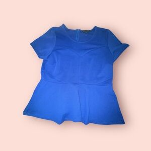 Eloquii Royal Blue Peplum Blouse